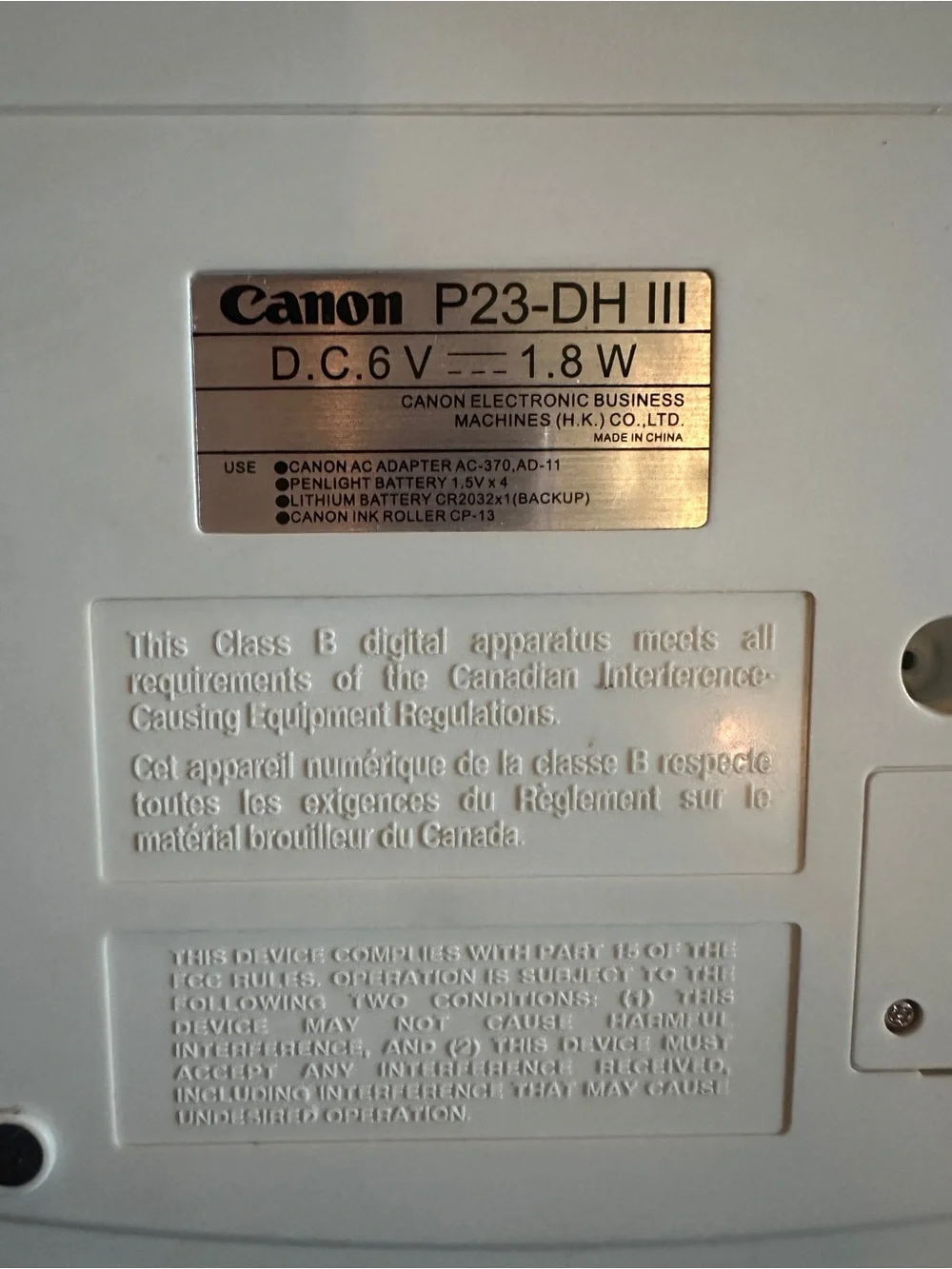 Canon P23-DH III Desktop Printing Calculator, Battery, Large Display, Large Key